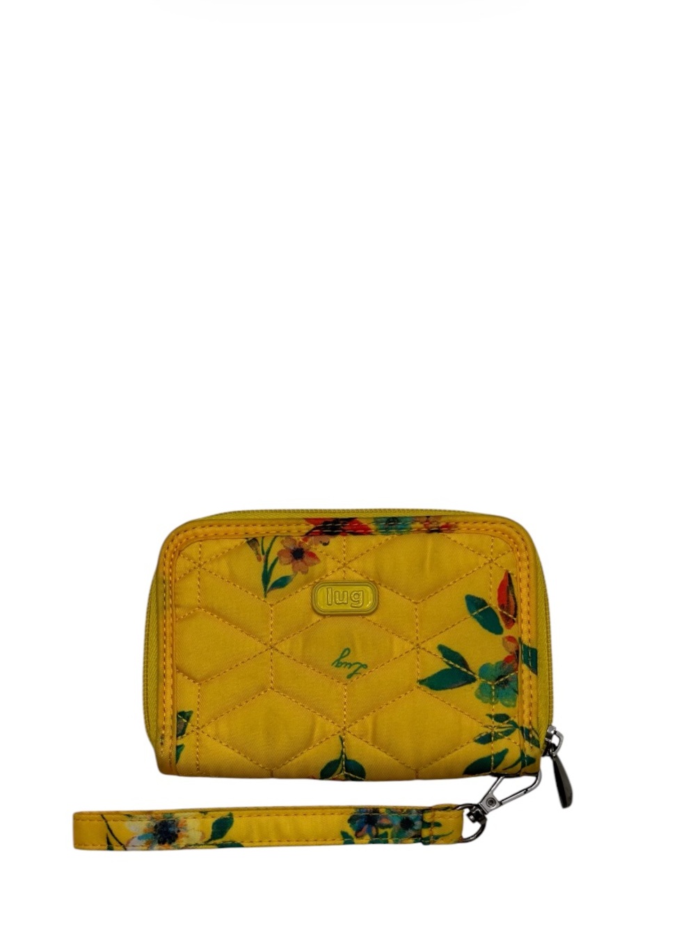 LUG - YELLOW RED TEAL LEGACY COLLECTION “RODEO” RFID COMPACT ZIP AROUND WALLET
